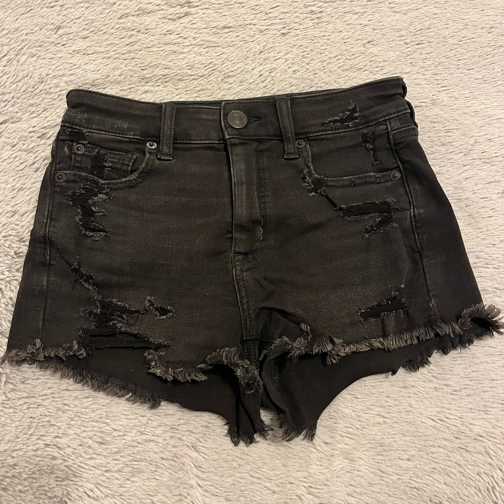 American Eagle Hi-Rise Shortie Jean Shorts